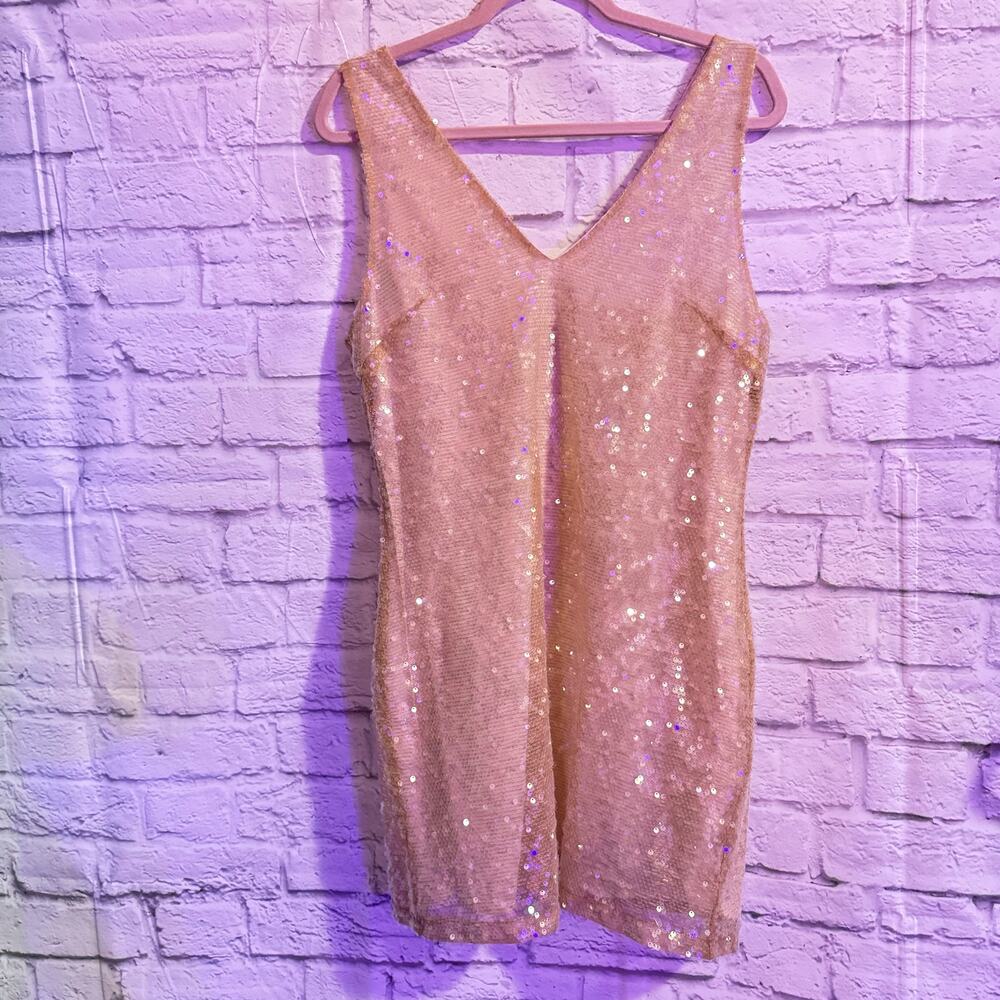 A NEW DAY SPARKLY CREAM-COLORED DRESS SZ Small NWT